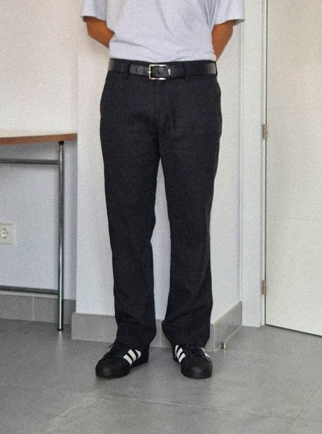 Jerem - Pantalón chino de microtextura gris oscuro