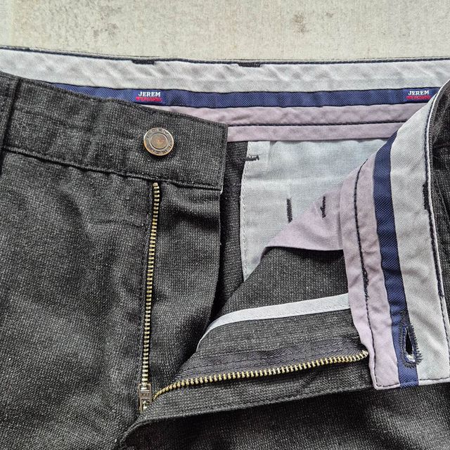 Jerem - Pantalón chino de microtextura gris oscuro