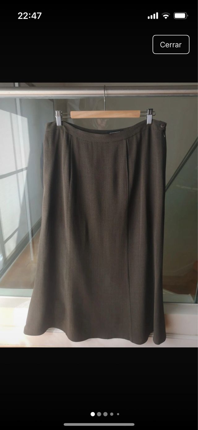 Falda larga marrón