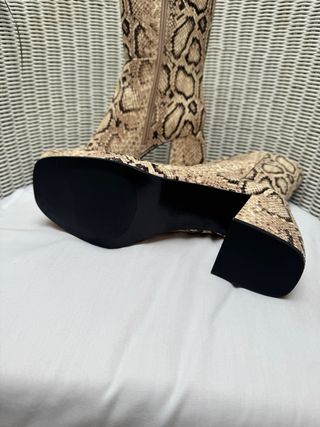 Botas Mango Animal Print Tacón Plataforma