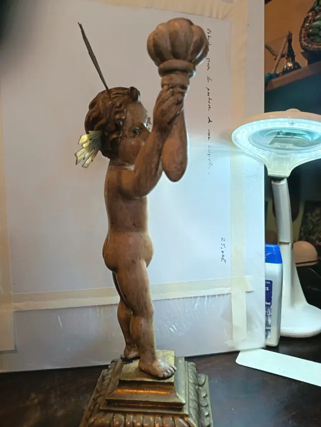 Escultura antigua Niño Jesús