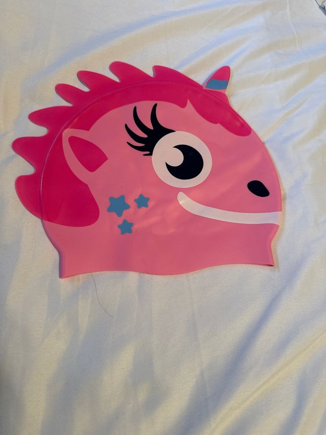 Gorro de natación infantil rosa unicornio NABAIJI