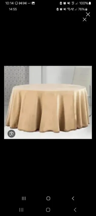 Falda de mesa de terciopelo