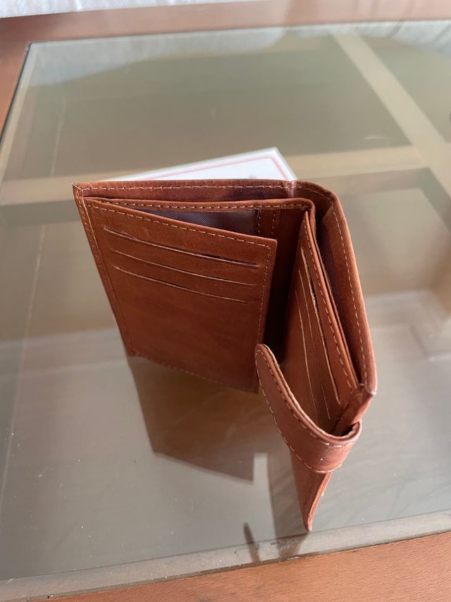 Billetera Jaguar Piel Natural Hombre Marrón