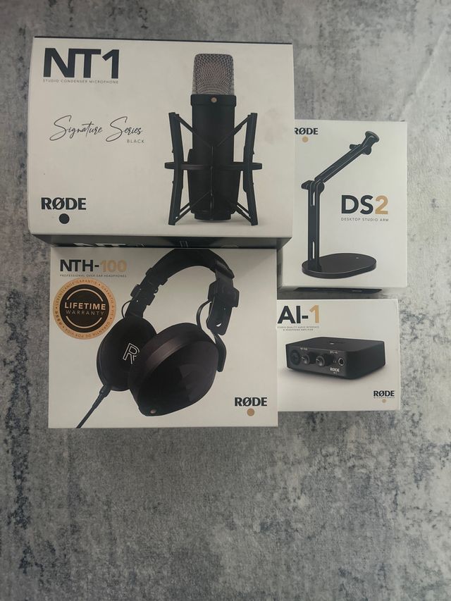 Kit Micrófono RØDE NT1, NTH-100, DS2, AI-1 RODE