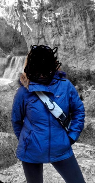 Cazadora Decathlon azul mujer