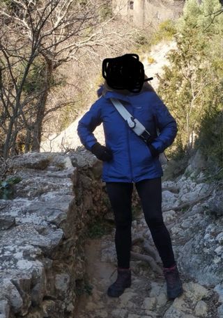 Cazadora Decathlon azul mujer