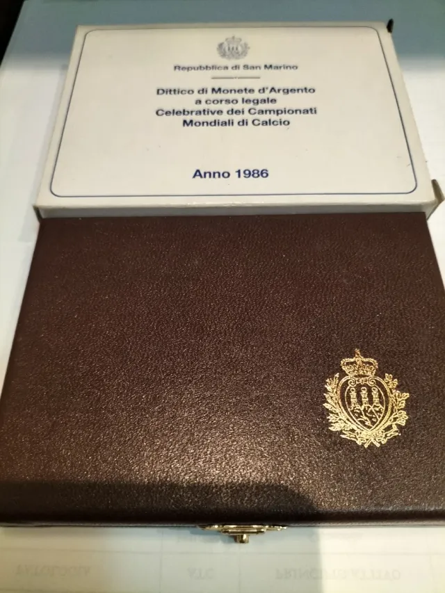 Dittico San Marino 1986 argento FDC