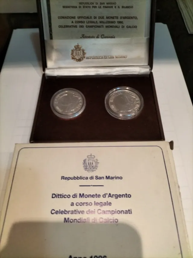 Dittico San Marino 1986 argento FDC
