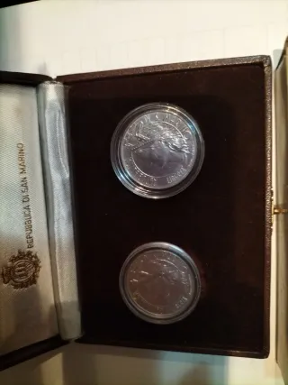 Dittico San Marino 1986 argento FDC