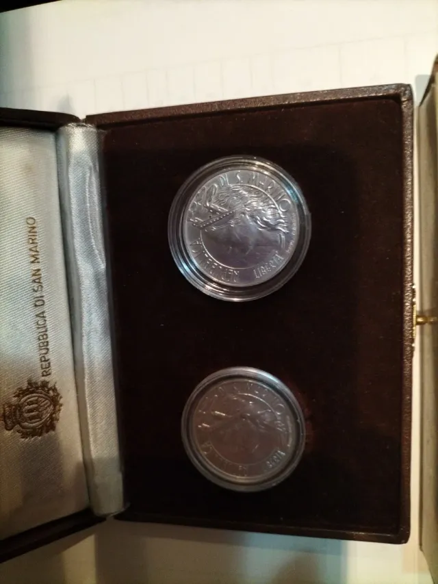 Dittico San Marino 1986 argento FDC