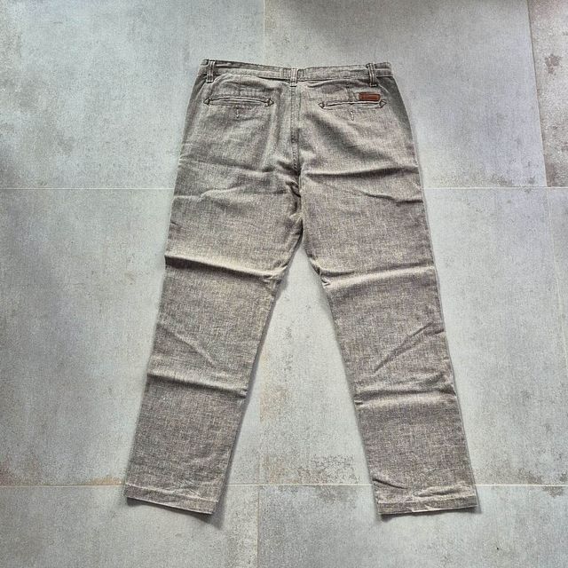 Monotone - Pantalón chino lino mixto gris claro