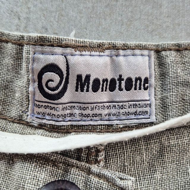 Monotone - Pantalón chino lino mixto gris claro