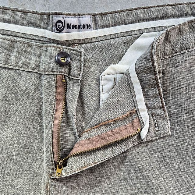 Monotone - Pantalón chino lino mixto gris claro