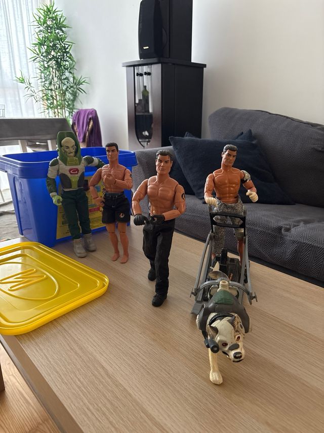 Lote Action Man con perro y trineo