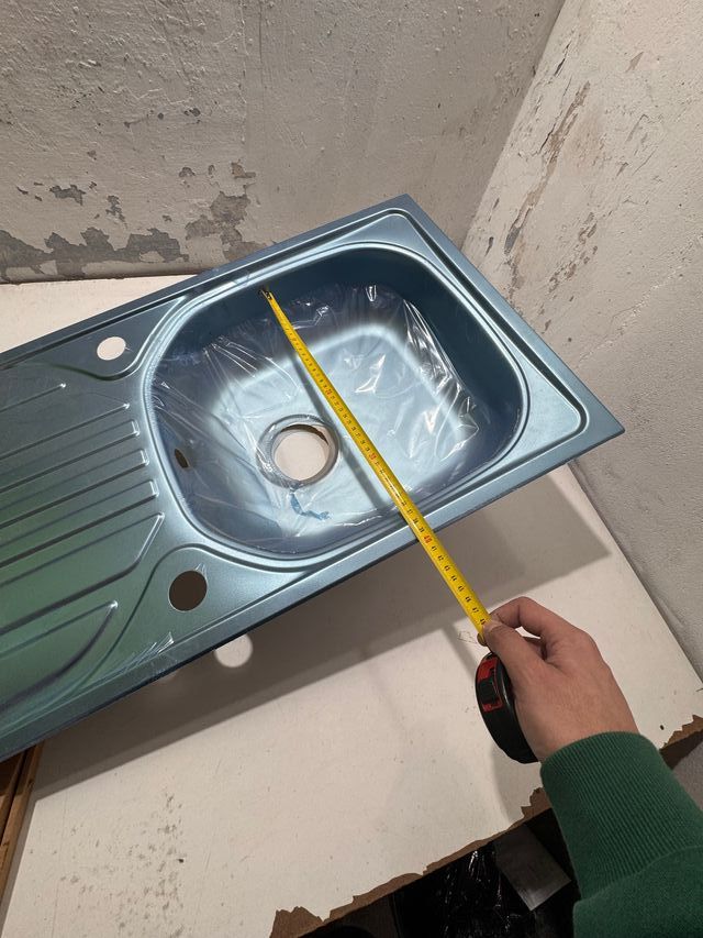 Fregadero de cocina plateado