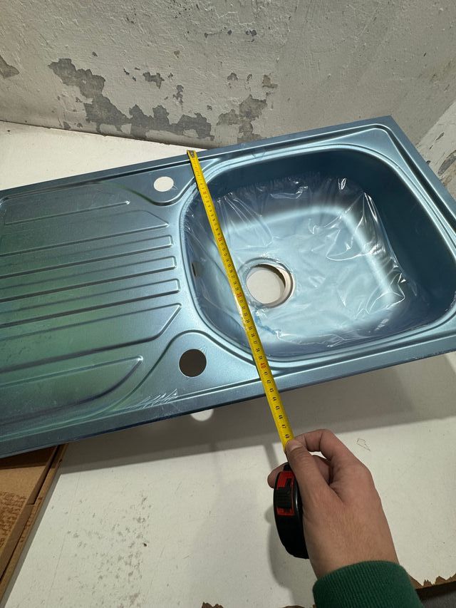 Fregadero de cocina plateado