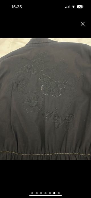 Blusa Desigual Talla L Negra con Corazón Dorado