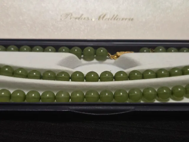 Collar y Pulsera Perlas Mallorca Verde