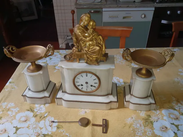 Trittico orologio Parigina antico