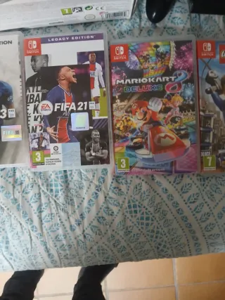 Nintendo Switch con juegos y mando