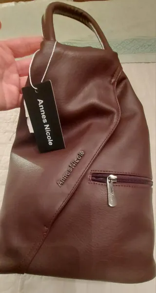 Borsa/zaino Annes Nicole bordeaux nuova con cartel