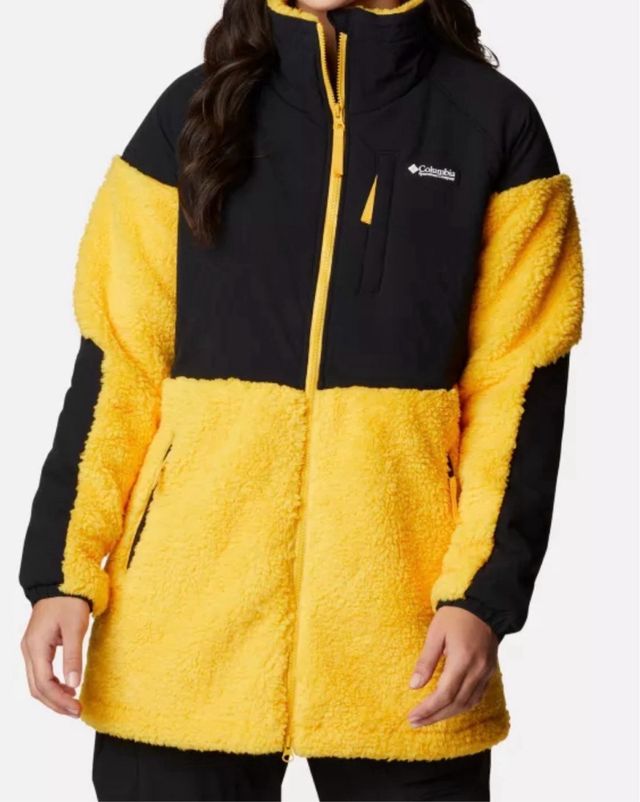 Chaqueta Columbia Sherpa Mujer Negra y Amarilla