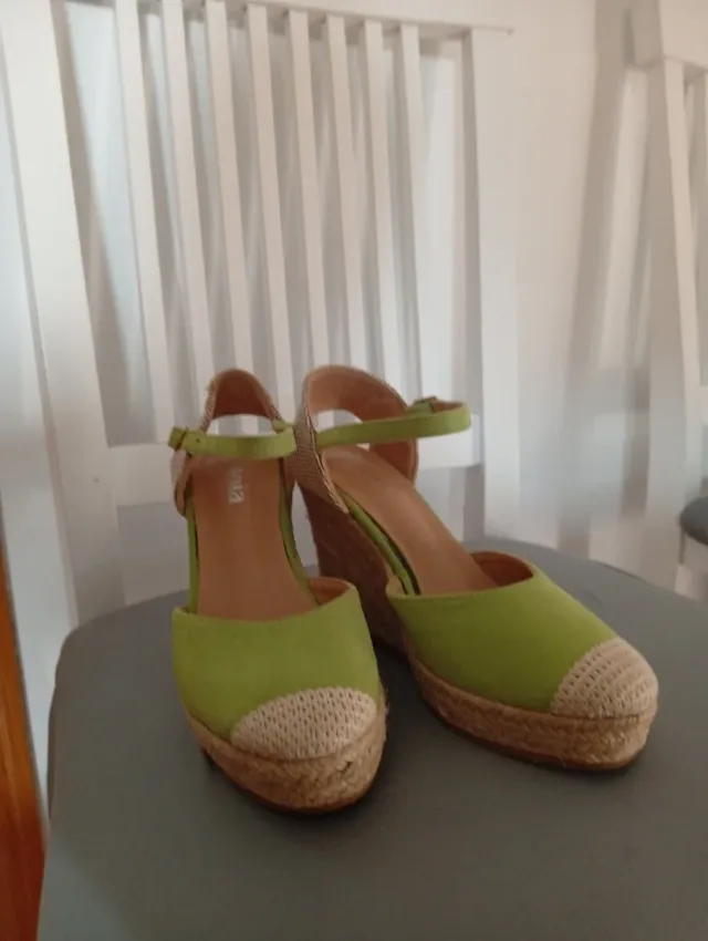 Esparteñas cuña verde