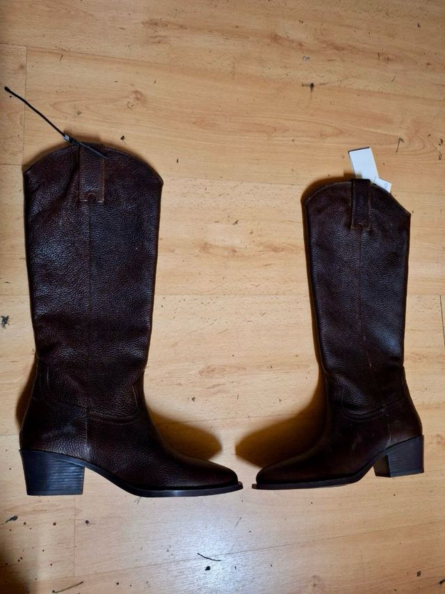 Botas altas Zara Marrón