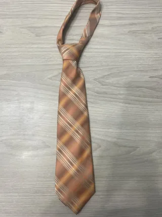 Corbata Vintage Macori Marrón Naranja