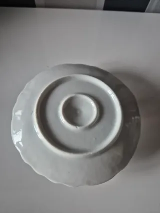 Portacandele in porcellana decorato oro