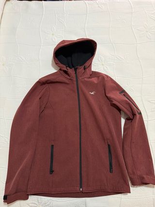 Chaqueta Hollister Roja con Capucha