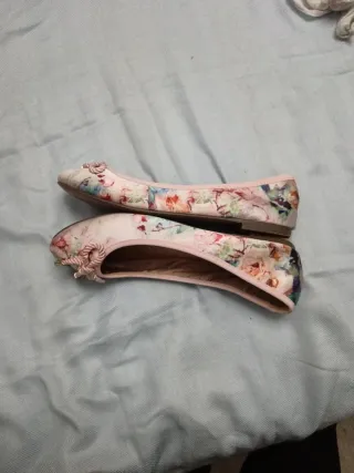 Bailarinas floreadas rosa talla 36