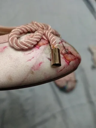 Bailarinas floreadas rosa talla 36