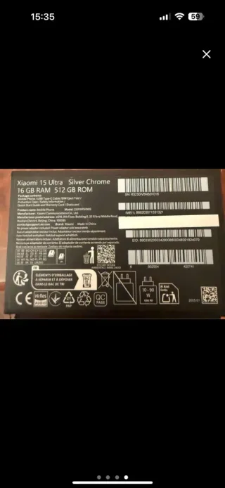 Xiaomi HyperOS Negro 15 ultra