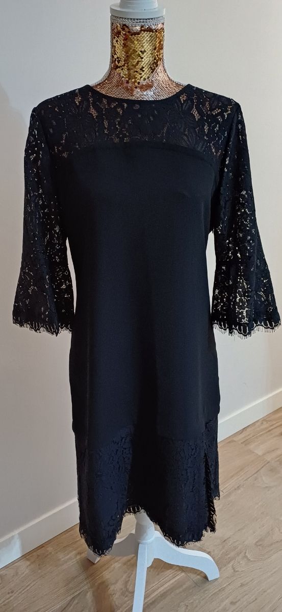 Vestido Yera Negro Encaje