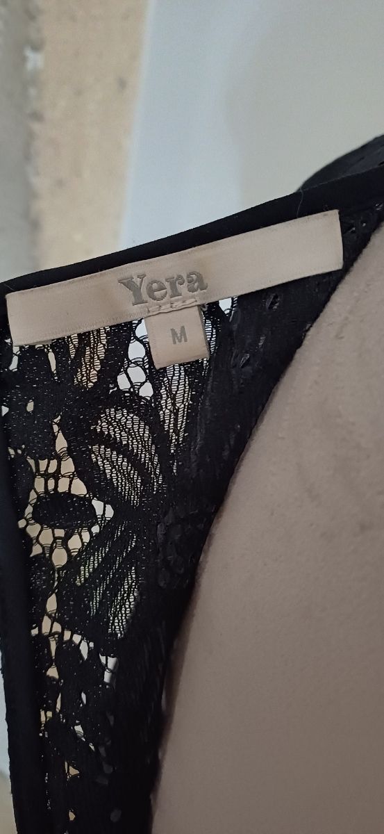 Vestido Yera Negro Encaje