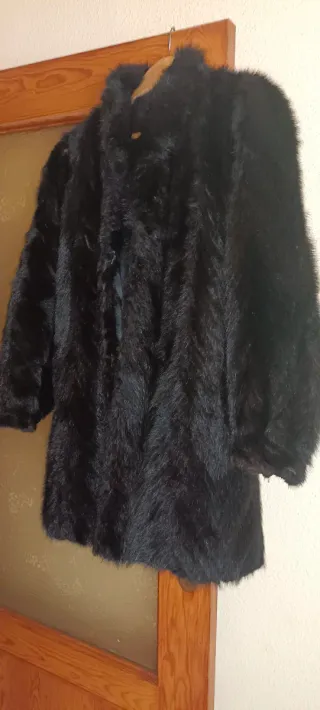 Abrigo de visón negro