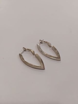 Pendientes Aro Triángulo Plata