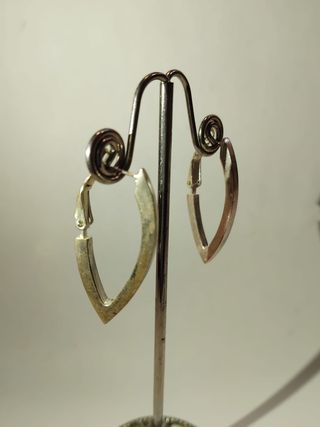 Pendientes Aro Triángulo Plata