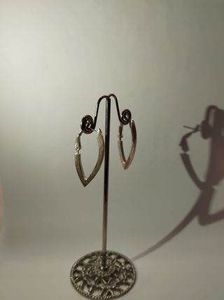 Pendientes Aro Triángulo Plata