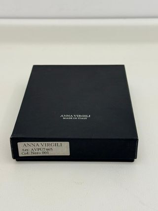 Portafoglio Anna Virgili Pelle Nera Uomo