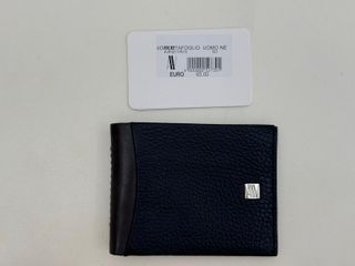 Portafoglio Anna Virgili Pelle Nera Uomo