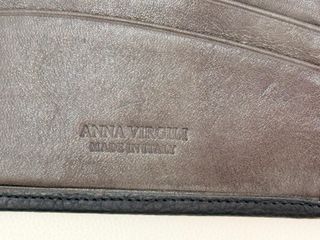 Portafoglio Anna Virgili Pelle Nera Uomo