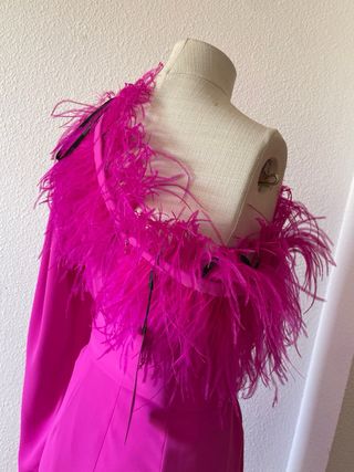 Vestido Matilde Cano Talla 42 Fucsia