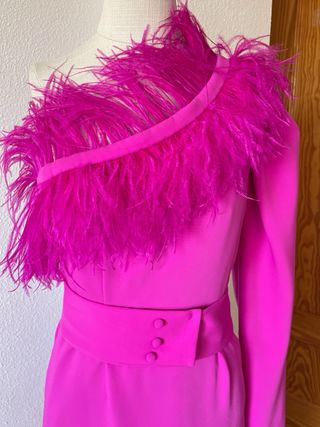 Vestido Matilde Cano Talla 42 Fucsia