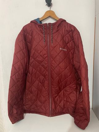Chaqueta Columbia Roja Acolchada CapuchaHombre XXL