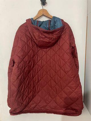 Chaqueta Columbia Roja Acolchada CapuchaHombre XXL