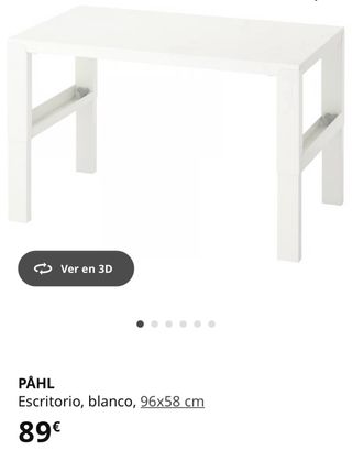 Mesa estudio infantil madera blanca