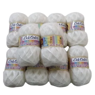 Lote 10 ovillos Aterciopelada blanco 100g